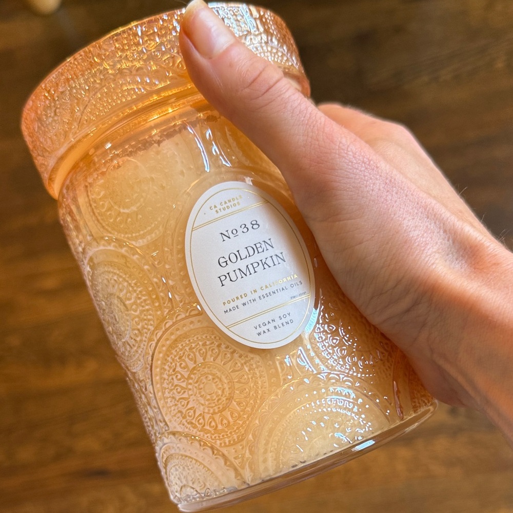 Vegan Golden Pumpkin Scented Candle by Leoben 18oz